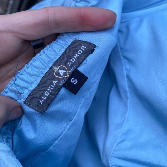 Alexia Admor New York Blue Strapless Bow Back Dress, Size Small - Picture 7 of 9